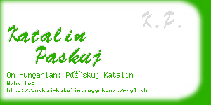 katalin paskuj business card